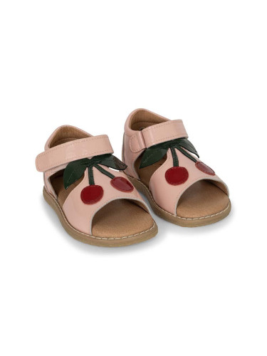 Детски сандали от кожа Konges Sløjd в розово