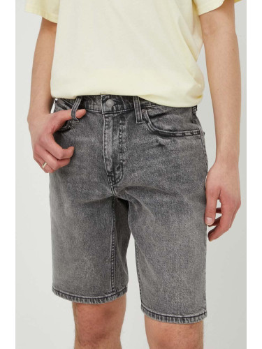 Дънков къс панталон Levi's в сиво