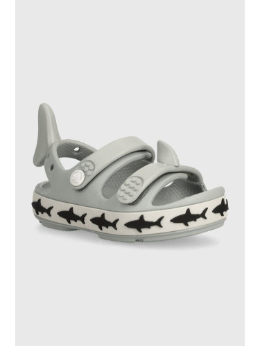Детски сандали Crocs Crocband Cruiser Shark SandalT в сиво