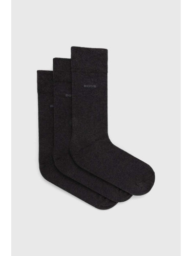 Чорапи BOSS (3 чифта) в черно 50469839