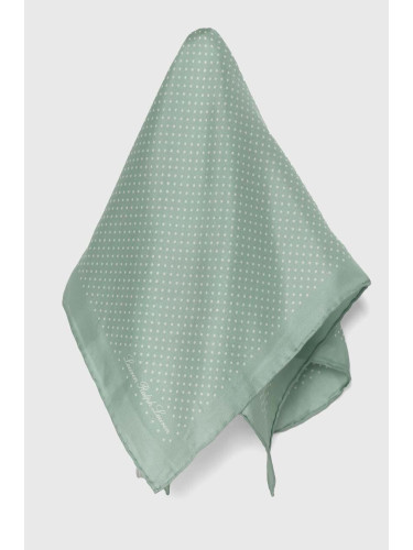 Копринено шалче Lauren Ralph Lauren в зелено с десен 454943675
