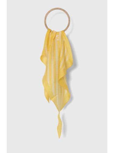 Шалче с коприна Lauren Ralph Lauren в жълто с десен 454943689
