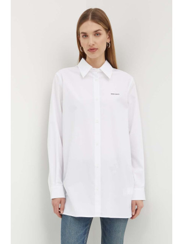 Памучна риза Miss Sixty 6L2XJ1910000 XJ1910 дамска в бяло със свободна кройка с класическа яка 6L2XJ1910000