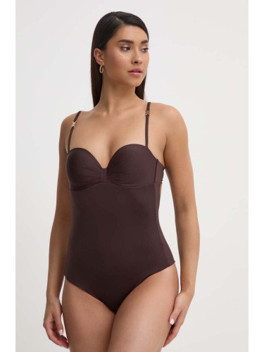 Цял бански Max Mara Beachwear в кафяво 2416831019600