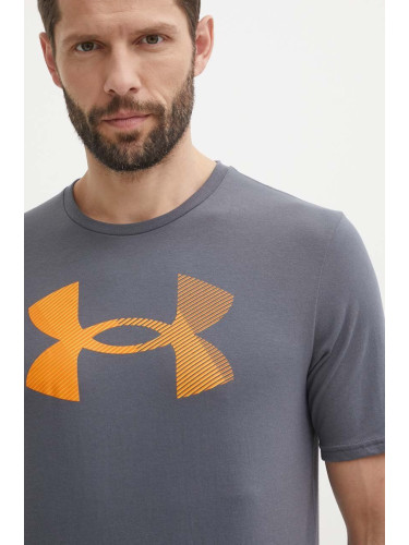 Тениска Under Armour в сиво с принт 1379451