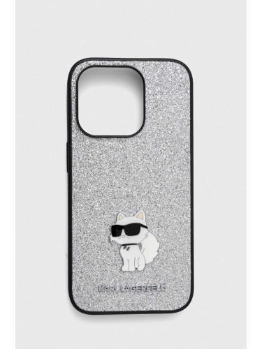 Кейс за телефон Karl Lagerfeld iPhone 15 Pro 6.1 в сребристо