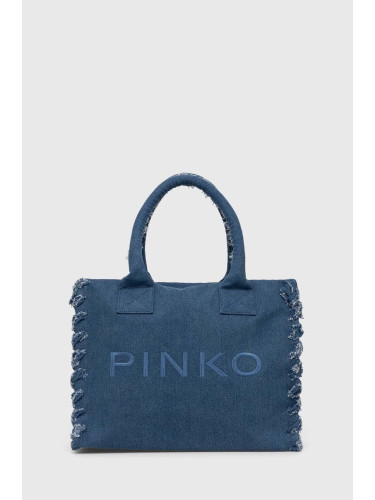 Дънкова чанта Pinko в синьо 100782 A1WT