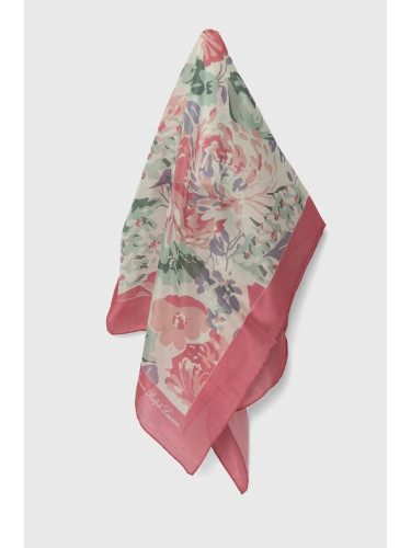 Копринено шалче Lauren Ralph Lauren в розово с десен 454943685