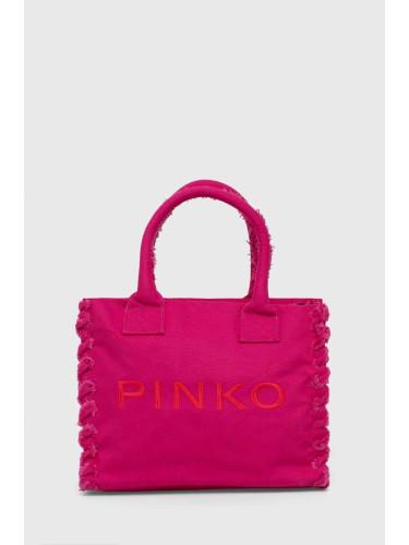 Памучна чанта Pinko в розово 100782 A1WQ