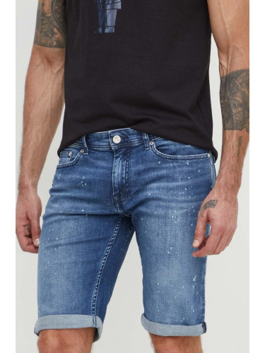 Дънков къс панталон Karl Lagerfeld в синьо 542832.265820