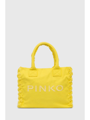 Памучна чанта Pinko в жълто 100782 A1WQ