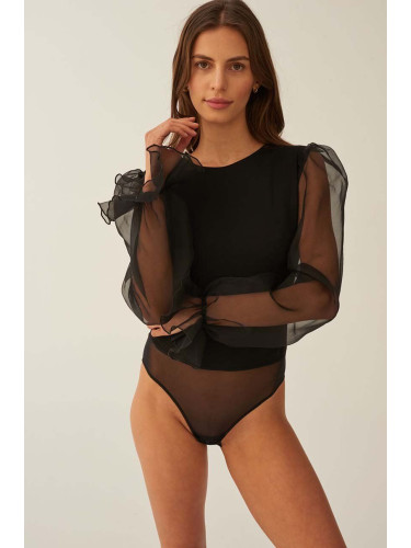 Боди Undress Code Hidden promise Bodysuit дамско в черно с изчистен дизайн 460