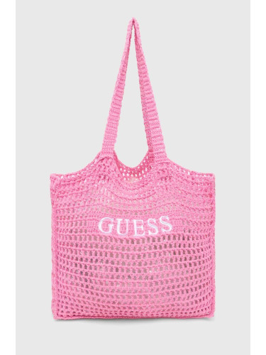 Плажна чанта Guess в розово E4GZ09 WG4X0