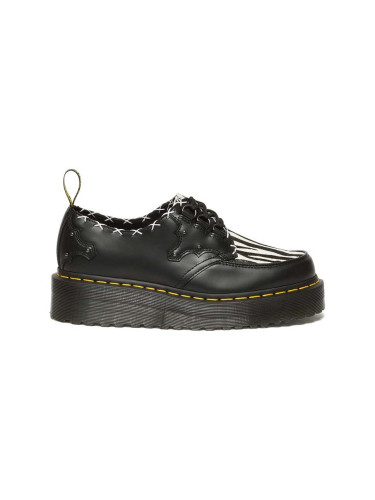Кожени половинки обувки Dr. Martens Ramsey Quad 3i в черно с платформа DM31679195