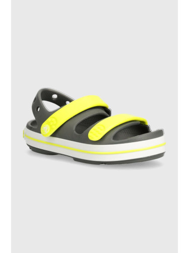 Детски сандали Crocs Crocband Cruiser Sandal в сиво