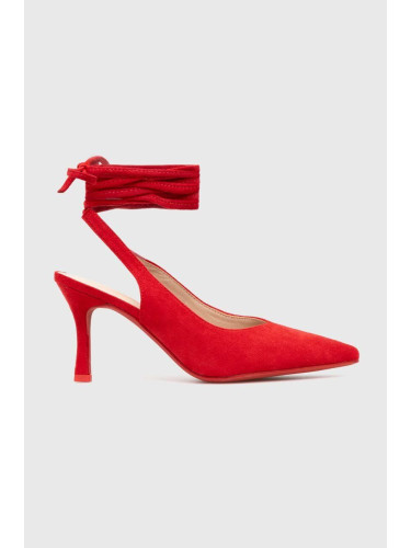 Обувки с тънък ток Answear Lab в червено