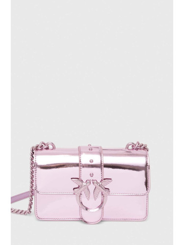Кожена чанта Pinko в розово 100059 A1JD