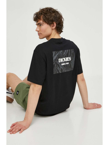Памучна тениска Dickies MAX MEADOWS TEE SS в черно с принт DK0A4YRL
