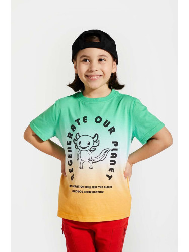 Детска памучна тениска Coccodrillo с принт