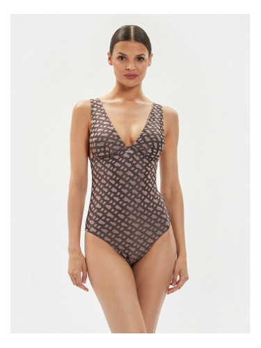 Boss Бански костюм Beatrix 50515543 Кафяв