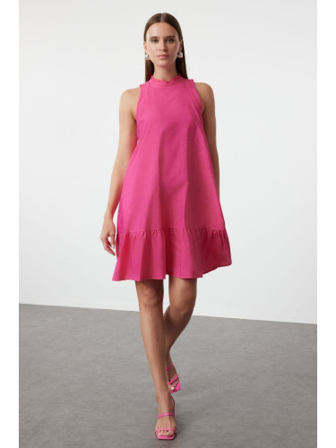 Trendyol Pink Relaxed Cut Sleeveless Mini Woven Dress