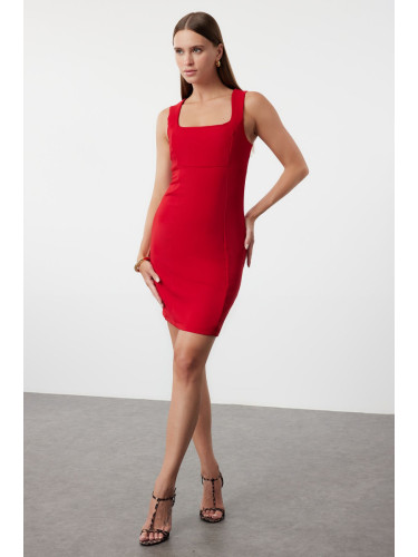 Trendyol Red Body-hugging Mini Woven Dress