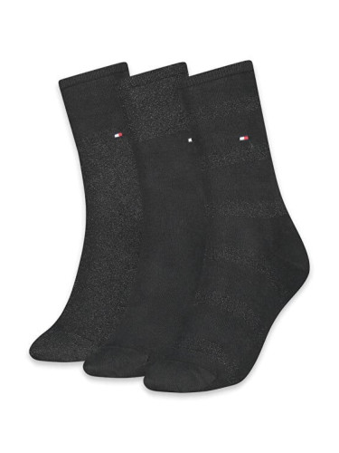 Tommy Hilfiger Socks - TH WOMEN SOCK 3P SPARKLE GIFTBOX black