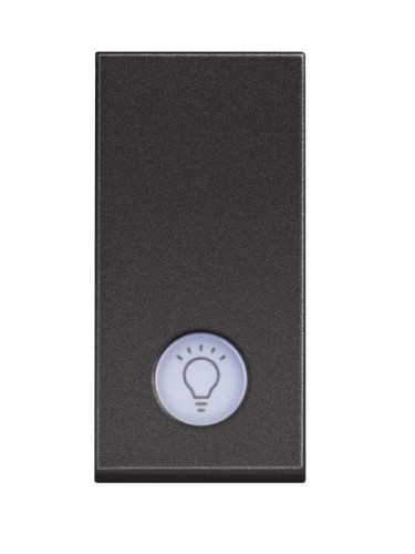 Единичен ключ за осветление (сх. 1), 10A, 250VAC, цвят черен, за вграждане, LED, RG4001LA