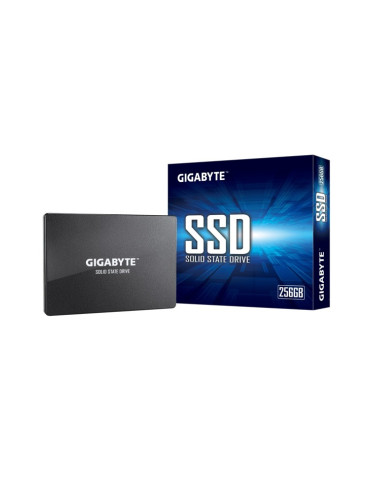 Памет SSD 256GB Gigabyte, SATA 6Gb/s, 2.5" (6.35 cm), скорост на четене 520 MB/s, скорост на запис 500 MB/s