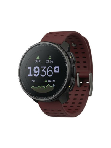 Смарт часовник SUUNTO Vertical Black Ruby, 1.4" (3.55cm) LED дисплей, Bluetooth, следене на кръвно, мониторинг на съня, функции за гмуркане, GPS, водоустойчивост до 100 метра, до 30 дни време на работа, 32GB Flash памет, черен