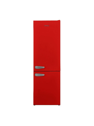Хладилник с фризер Finlux FXCA 31310 REE RETRO, клас E, 268 л. общ обем, свободностоящ, 221 kWh/годишно, LED осветление, червен