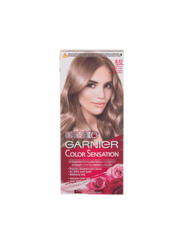 Garnier Color Sensation Боя за коса за жени 40 ml Нюанс 8,12 Light Roseblonde увредена кутия