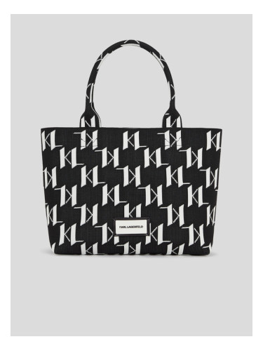 Karl Lagerfeld Monogram Knit Дамска чанта Cheren