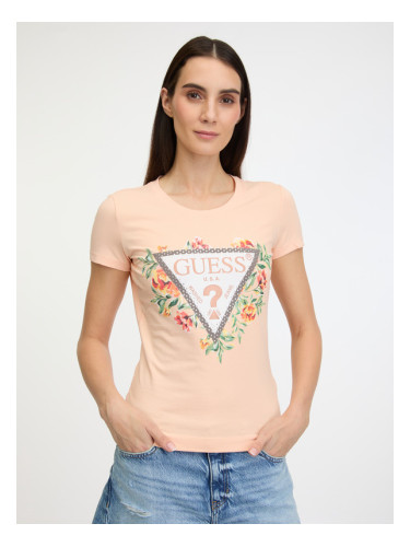 Guess Triangle Flowers T-shirt Oranzhev