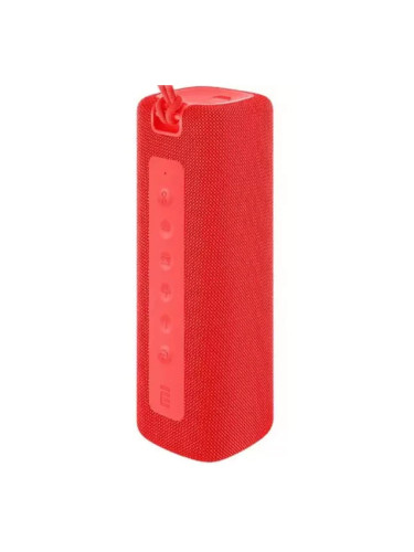 Тонколона Xiaomi Mi Portable Bluetooth Speaker Red (QBH4242GL), 2.0, 16W RMS, Bluetooth 5.0, червена, до 13 часа време за работа, IPX7 водоустойчива, микрофон
