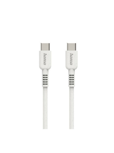 Кабел Hama 187282, от USB-C(м) към USB-C(м), 1m, бял
