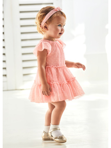 Бебешка рокля на точки в розов цвят Mayoral