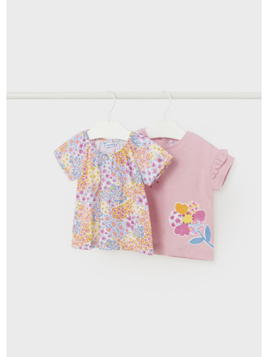Комплект бебешки блузи с щампи на цветя Mayoral