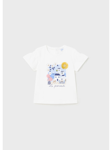 Бебешка тениска с щампа в бял цвят Mayoral