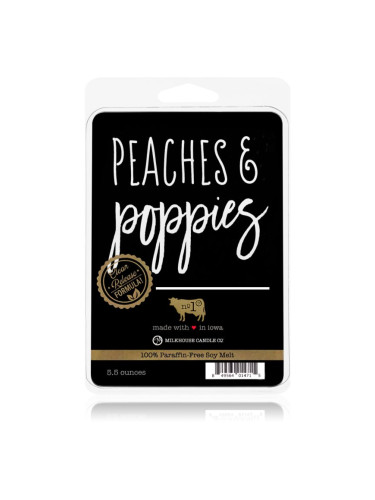 Milkhouse Candle Co. Farmhouse Peaches & Poppies восък за арома-лампа 155 гр.