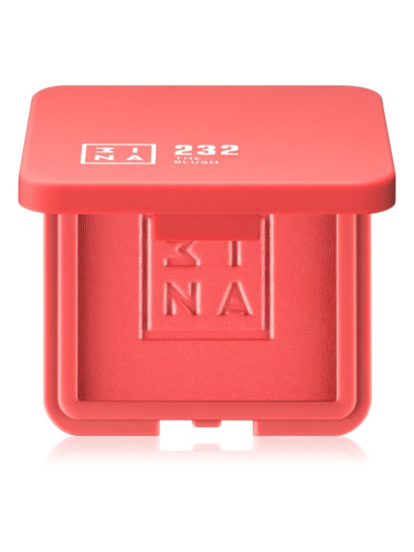 3INA The Blush компактен руж цвят 232 - Coral red, matte 7,5 гр.