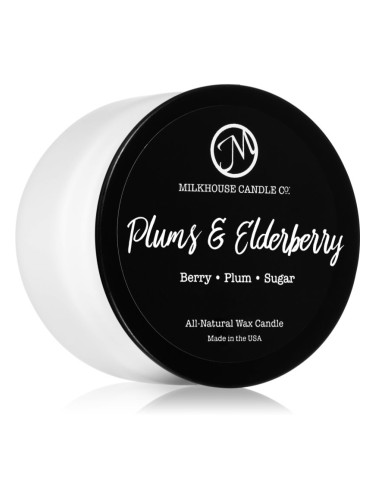 Milkhouse Candle Co. Creamery Plums & Elderberry ароматна свещ Treveler Tin 106 гр.