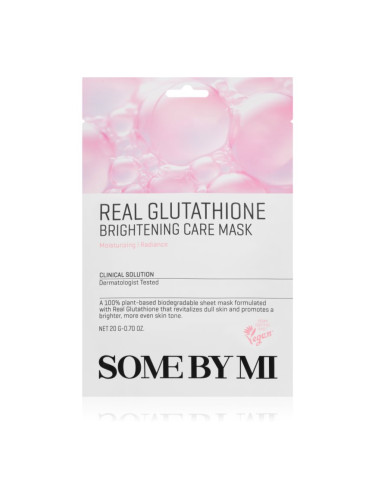 Some By Mi Clinical Solution Glutathione Brightening Care Mask озаряваща платнена маска да уеднакви цвета на кожата 20 гр.