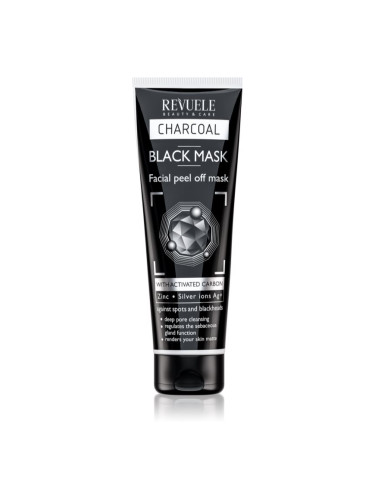Revuele Charcoal Black Mask почистваща маска - премахваща се за проблемна кожа 80 мл.