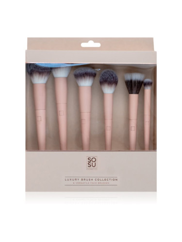 SOSU Cosmetics Luxury Brush Face Collection комплект четки за лице 6 бр.
