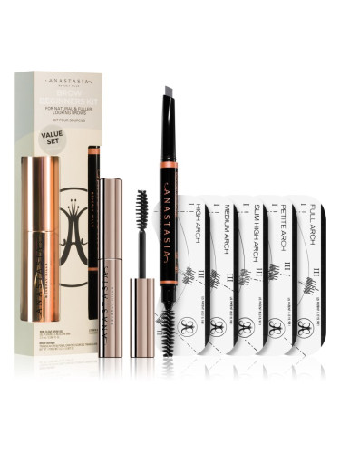 Anastasia Beverly Hills Brow Beginners Kit комплект за вежди цвят Ebony
