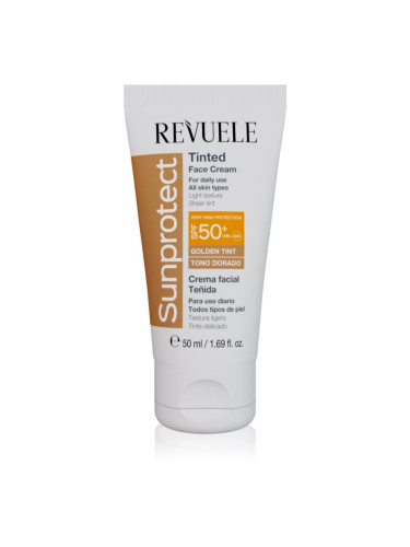 Revuele Sunprotect Tinted Face Cream тониращ защитен крем SPF 50+ цвят Golden Tint 50 мл.