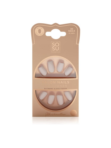 SOSU Cosmetics Salon Nails Изкуствени нокти цвят Marshmallow 30 бр.