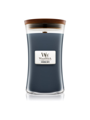 Woodwick Evening Onyx ароматна свещ  с дървен фитил 609.5 гр.