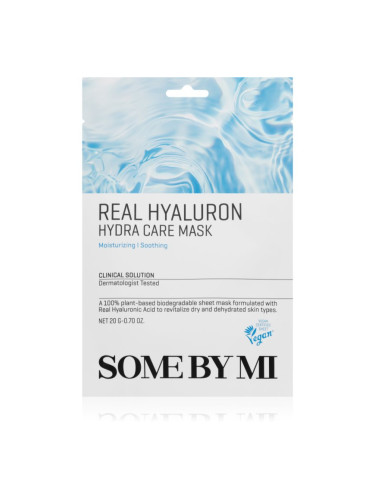Some By Mi Clinical Solution Hyaluron Hydra Care Mask хидратираща платнена маска с успокояващ ефект 20 гр.